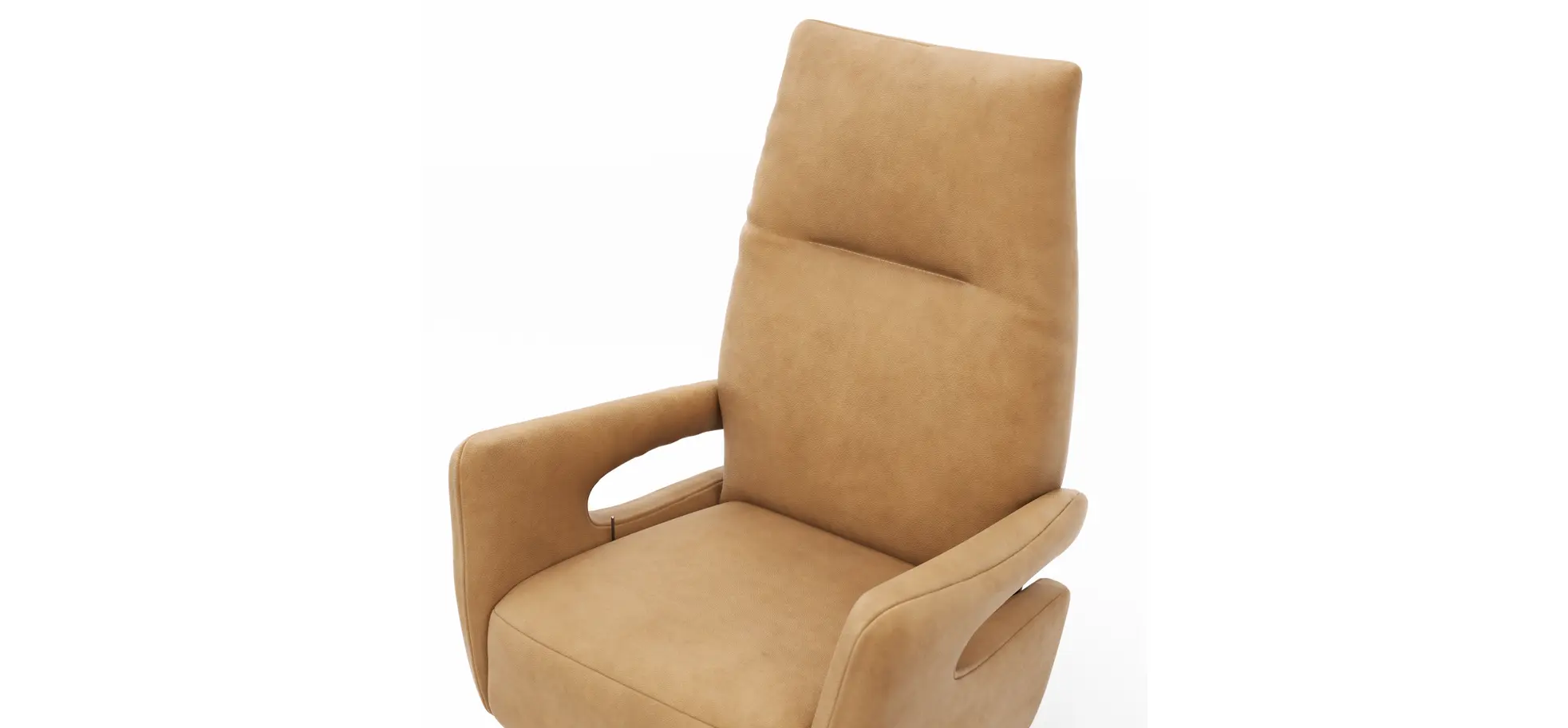 Relaxsessel Lucero 2.0 -  Kopfteil/Fußteil/Rückenlehne verstellbar, Leder, Cognac