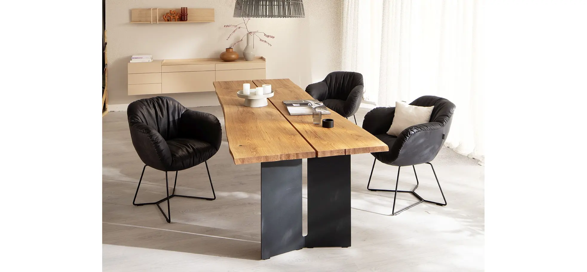 Dinnerchair Sevano - Leder, Anthrazit