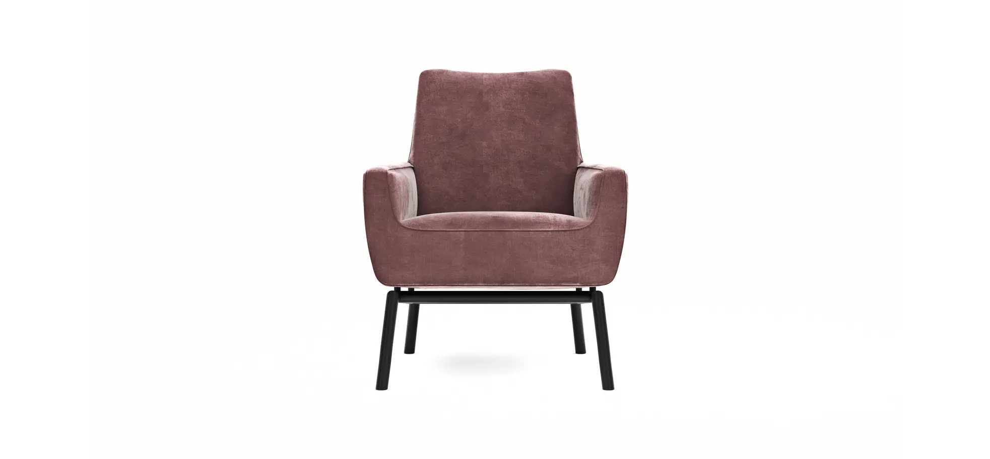 Sessel Matina - Größe L, Velour, Weinrot