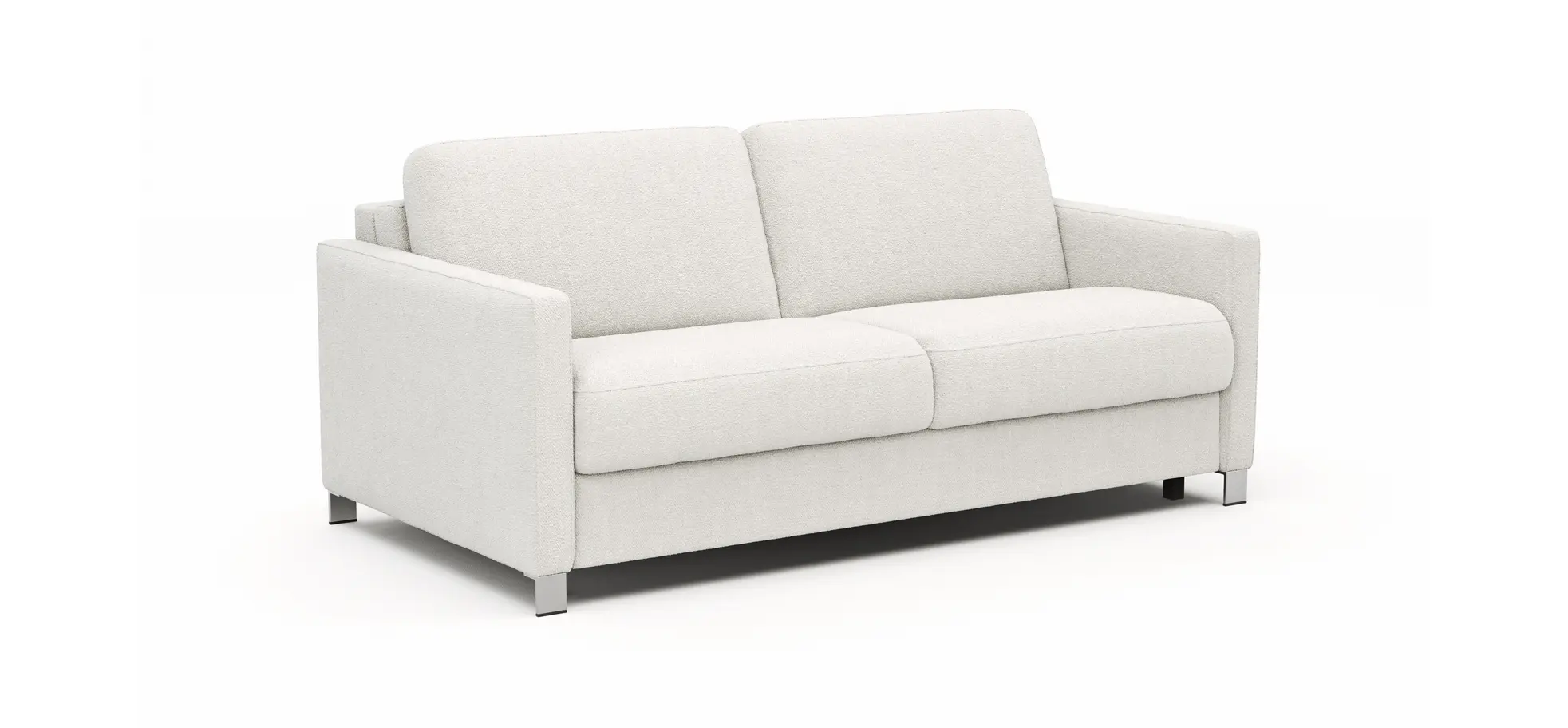 Sofa Nuoro - 2,5-Sitzer inkl. Schlaffunktion, Armlehne schmal, Stoff, Natur