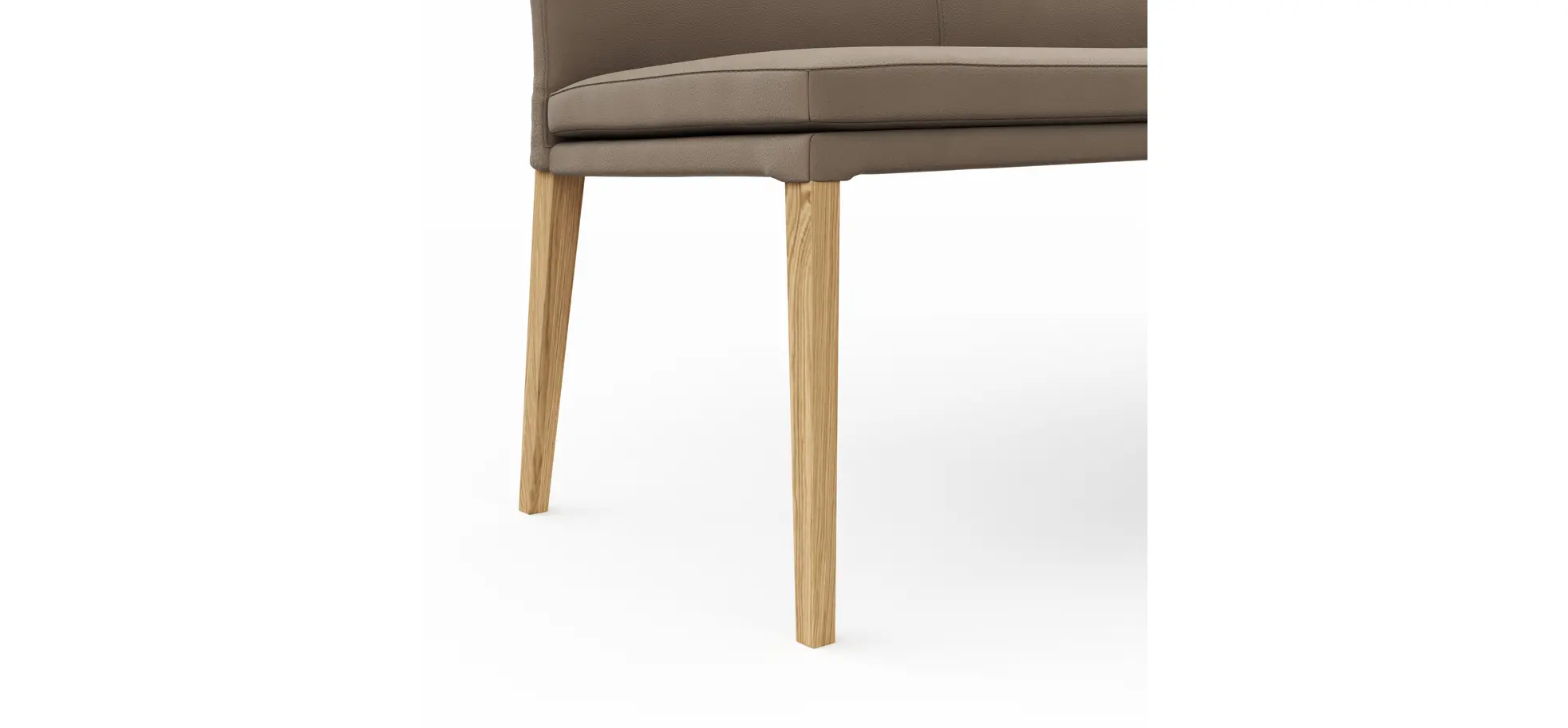 Polsterbank Tuma - Breite ca. 175 cm, Leder, Sand