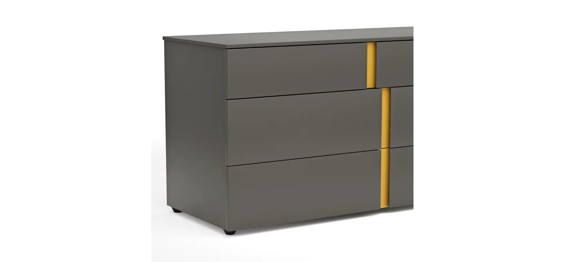Kommode Loretto - BHT ca. 127x70x51 cm, Lack matt, Anthrazit