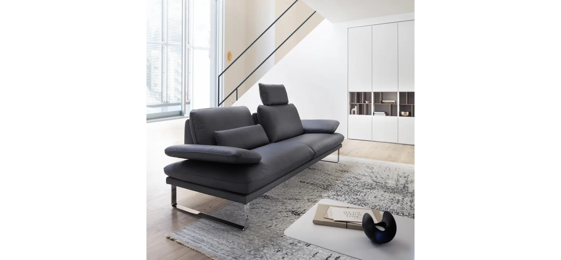 Wohnwand 3900 - B ca. 213 cm, Lack matt, Weiß