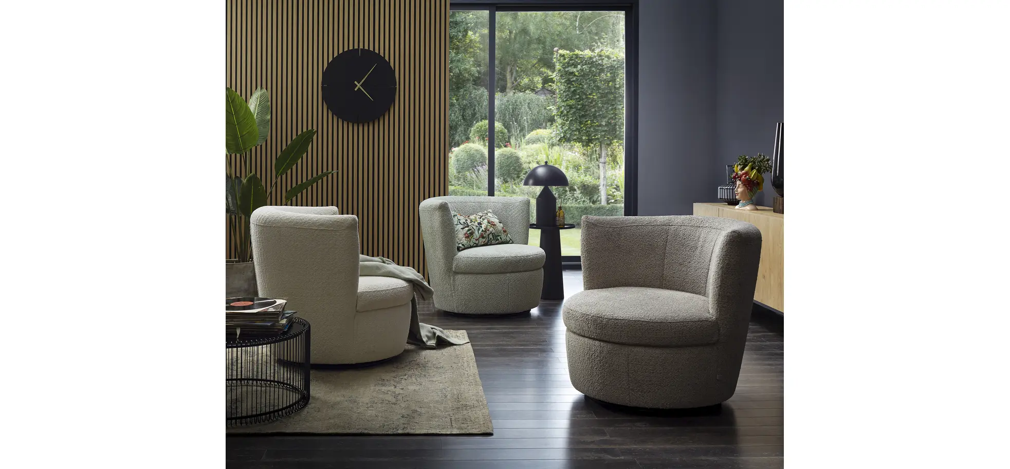 Sessel Cativa - Stoff, Graubeige