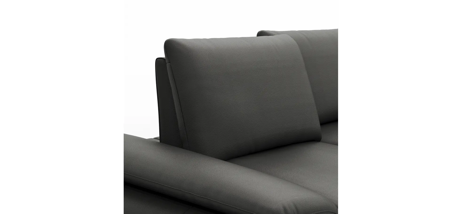 Sofa Collina - 3-Sitzer, Leder, Schwarz