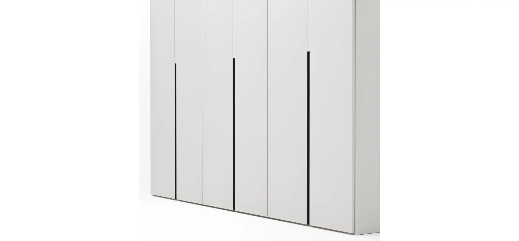 Drehtürenschrank Loretto - B ca. 280 cm, Lack matt, Weiß
