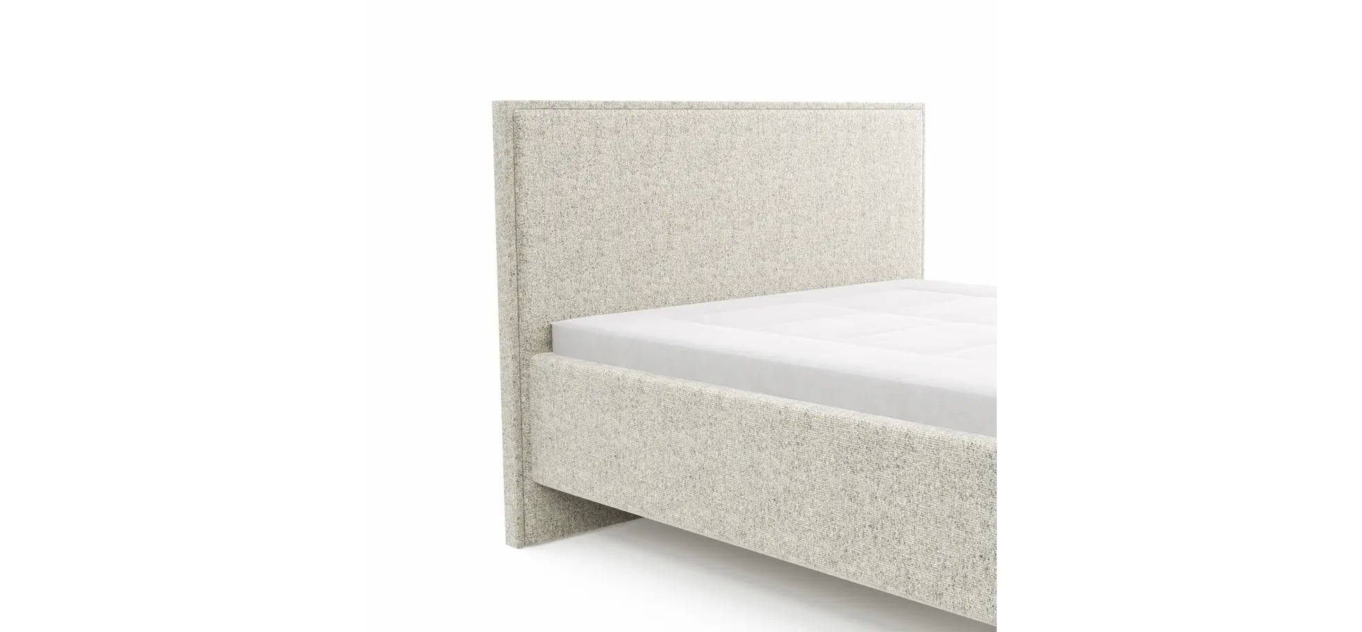 Bettgestell Carmen - Liegefläche ca. 140x200cm, Stoff, Beige