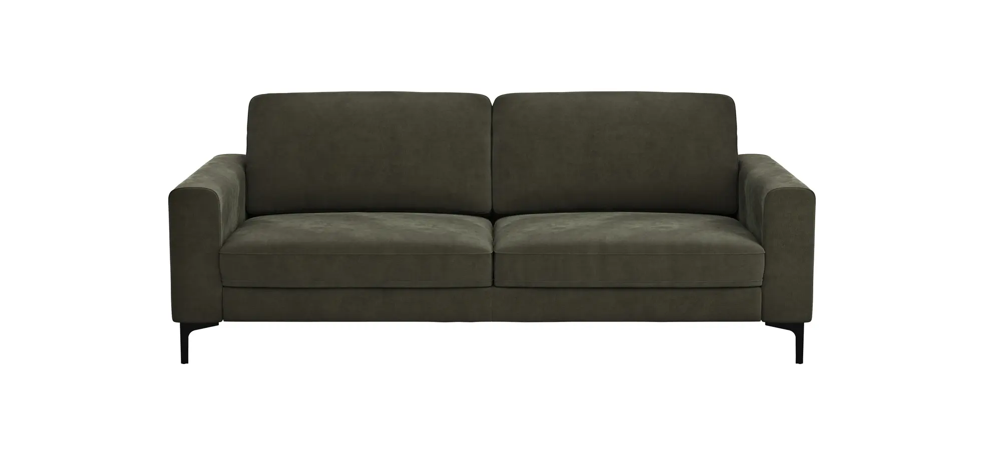 Sofa Oviedo - 3-Sitzer, Stoff, Braungrün