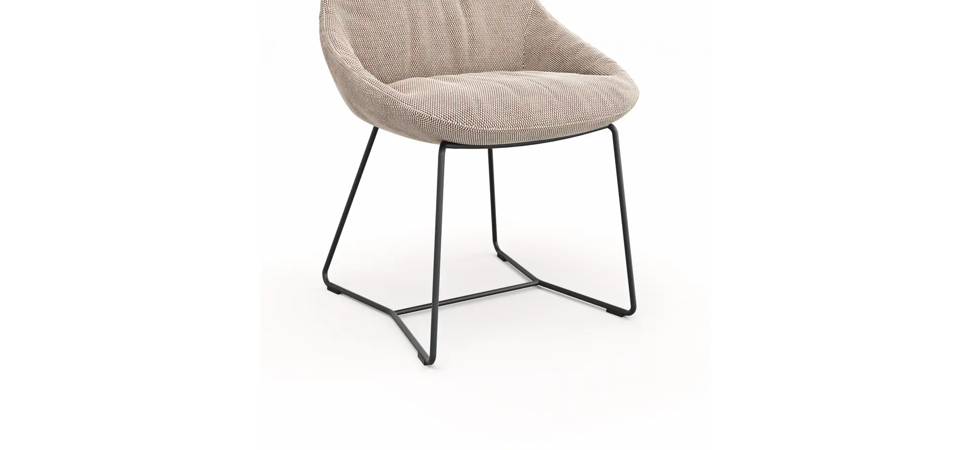 Stuhl Pegara - Stoff, Beige