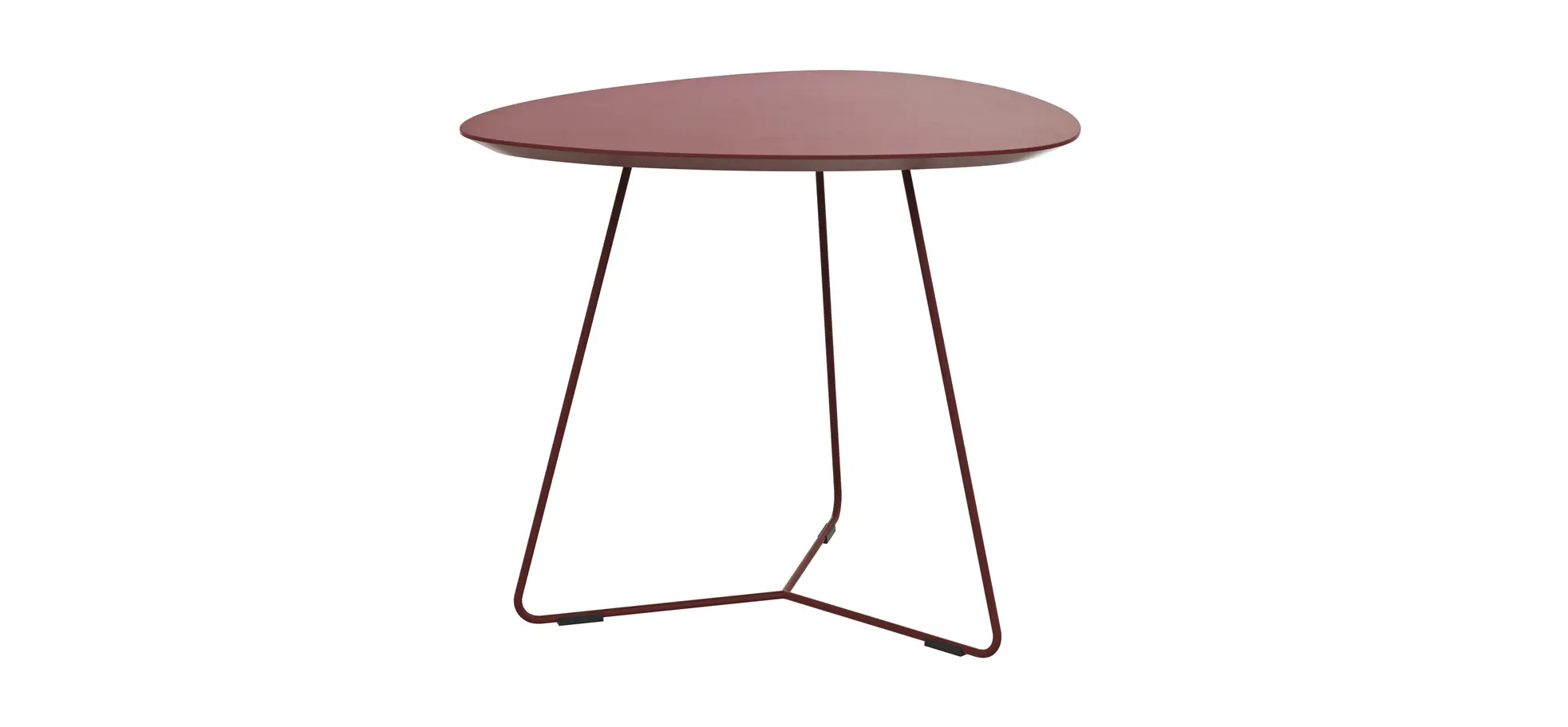 Ecktisch Fano - LBH ca. 59x50x50 cm, Fenix, Bordeaux