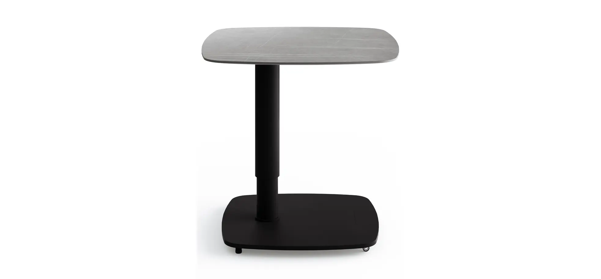 Beistelltisch Camas - LBH ca. 50x50x48 cm, Keramik, Dunkelgrau