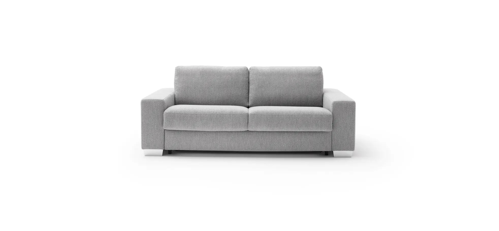 Sofa Nuoro - 2,5-Sitzer inkl. Schlaffunktion, Armlehne breit, Stoff, Grau
