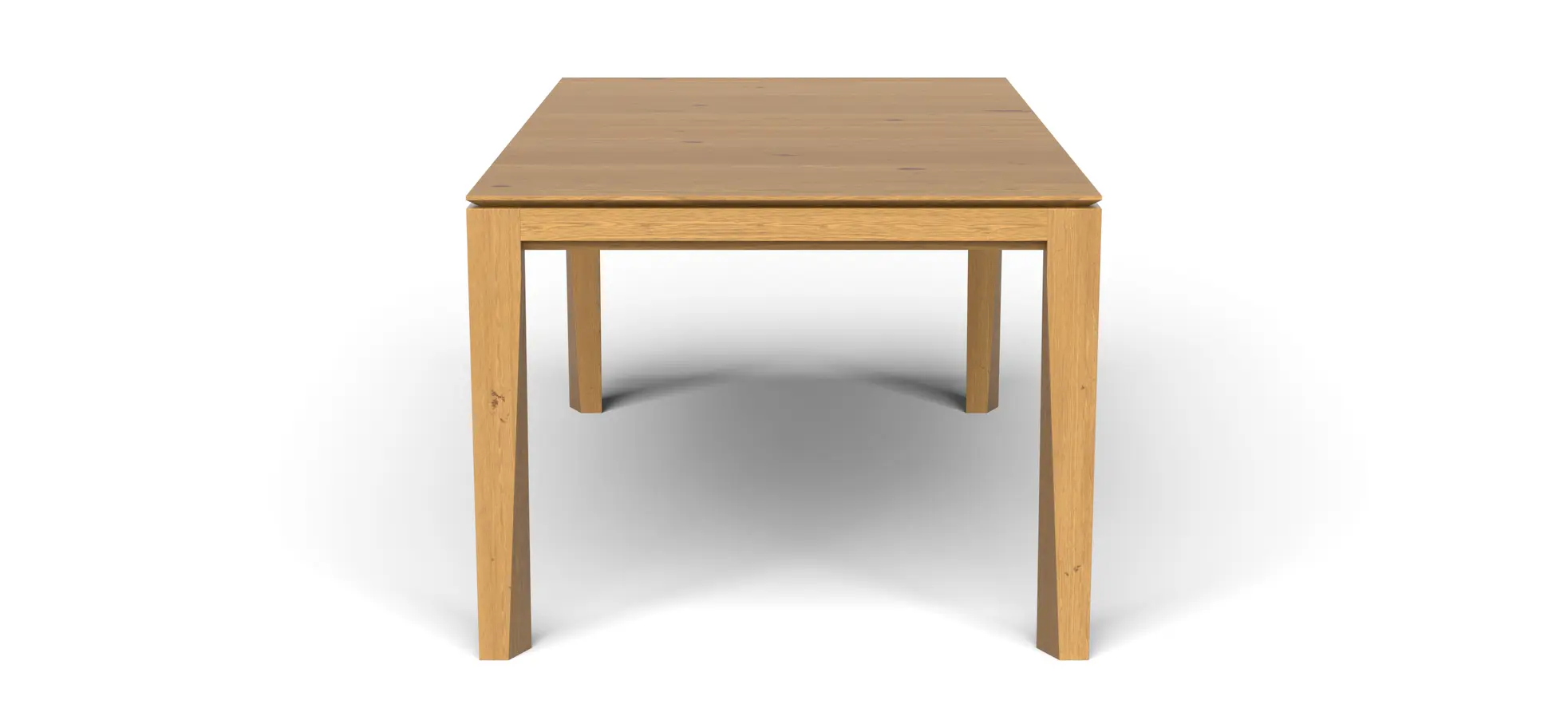 Esstisch 3400 - ausziehbar, LB ca. 200x100 cm, Asteiche massiv, Geölt, Gedrehter Fuss