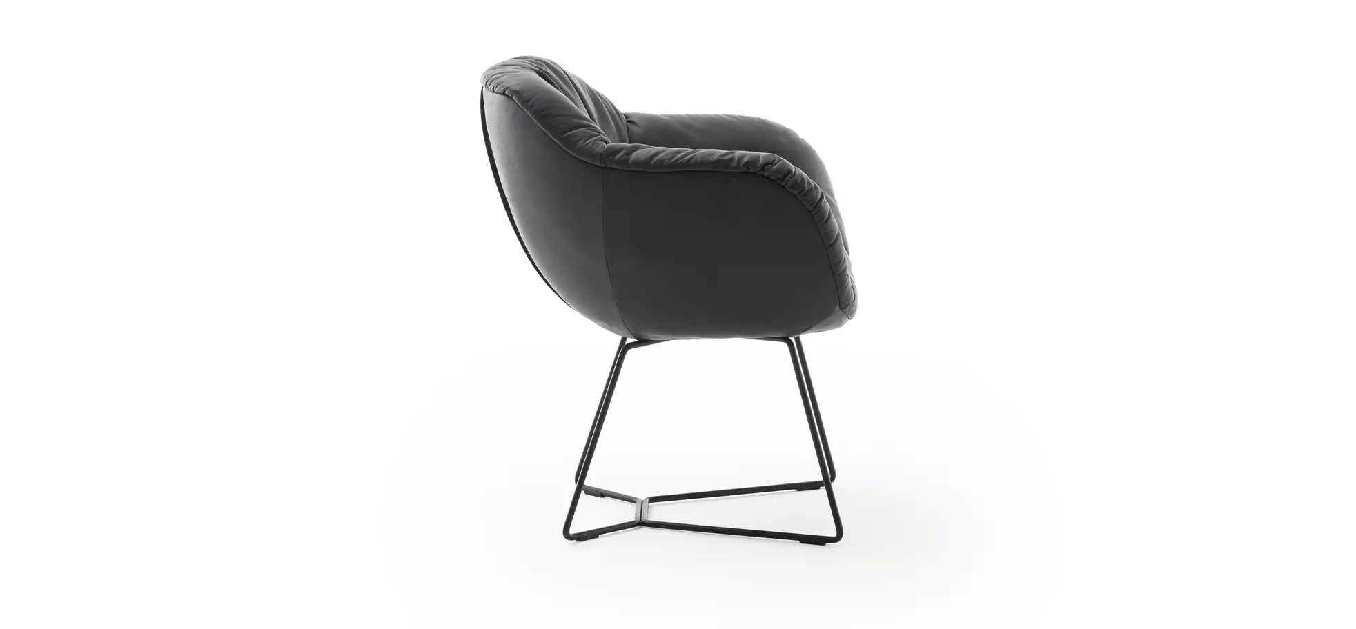 Dinnerchair Sevano - Leder, Anthrazit