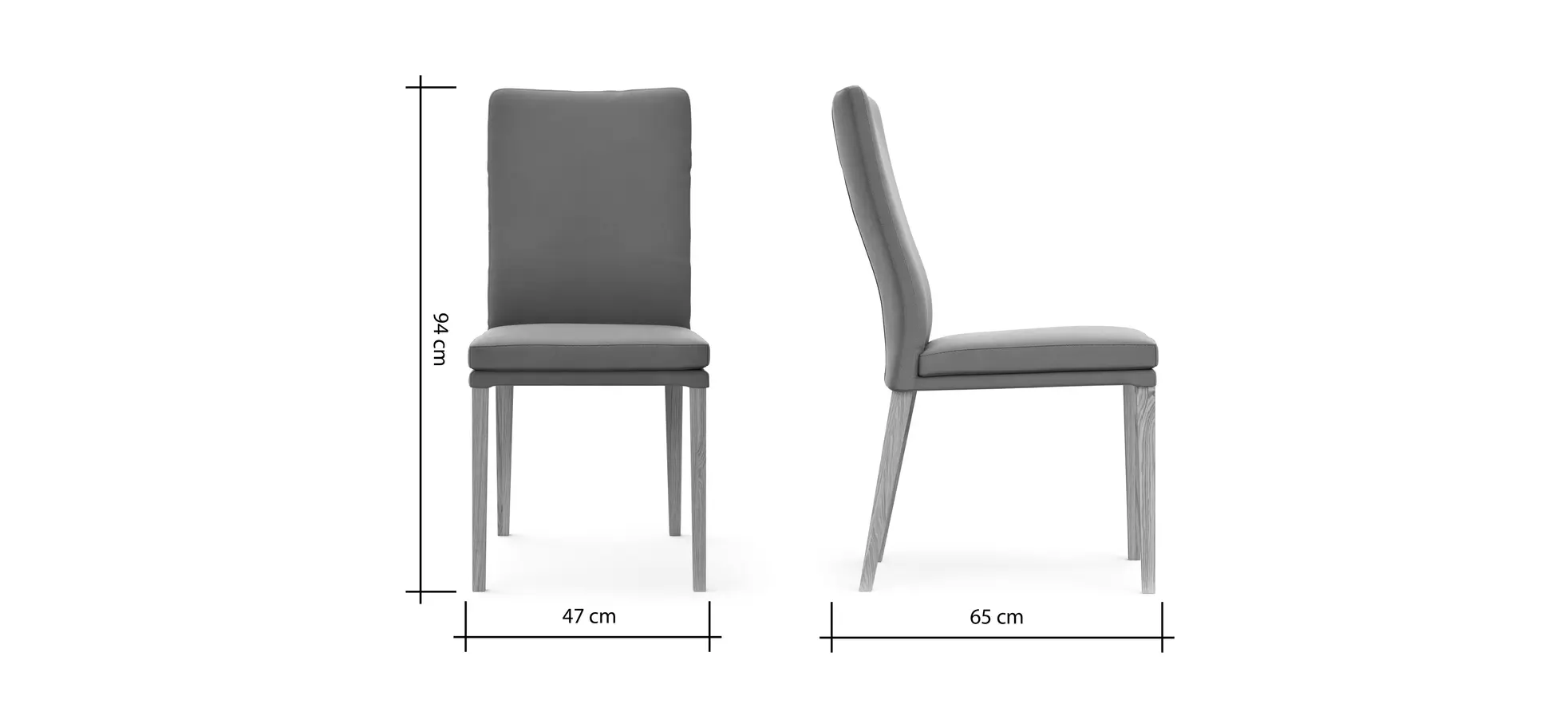 Stuhl Tuma - Leder, Kitt