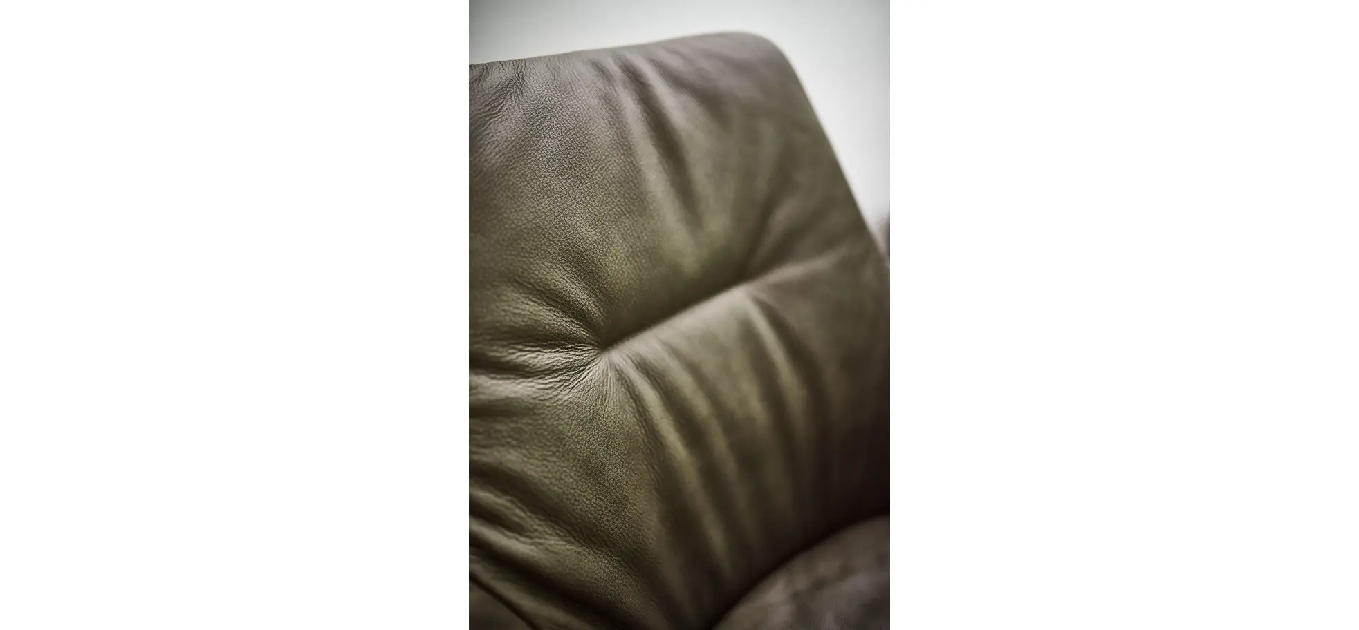 Armlehnstuhl Pegara - Leder, Ash, Gestell, Anthrazit