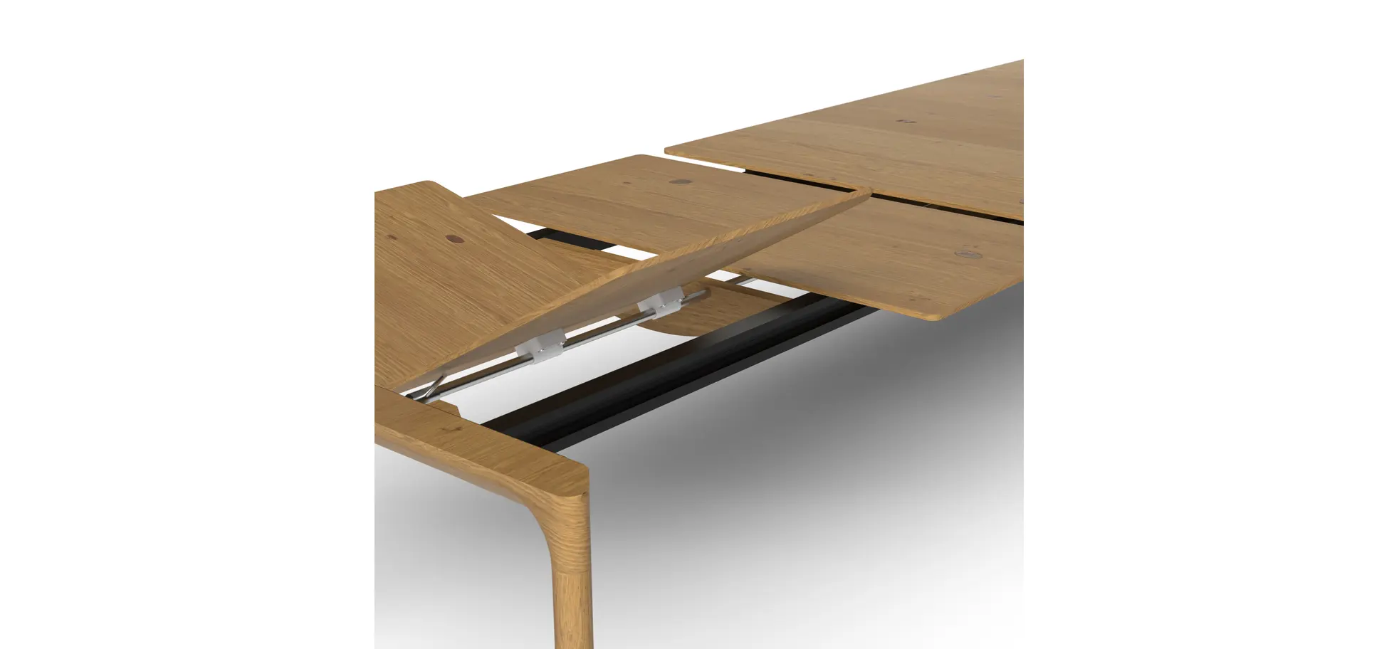 Esstisch 3400 - ausziehbar, LB ca. 220x100cm, Asteiche massiv