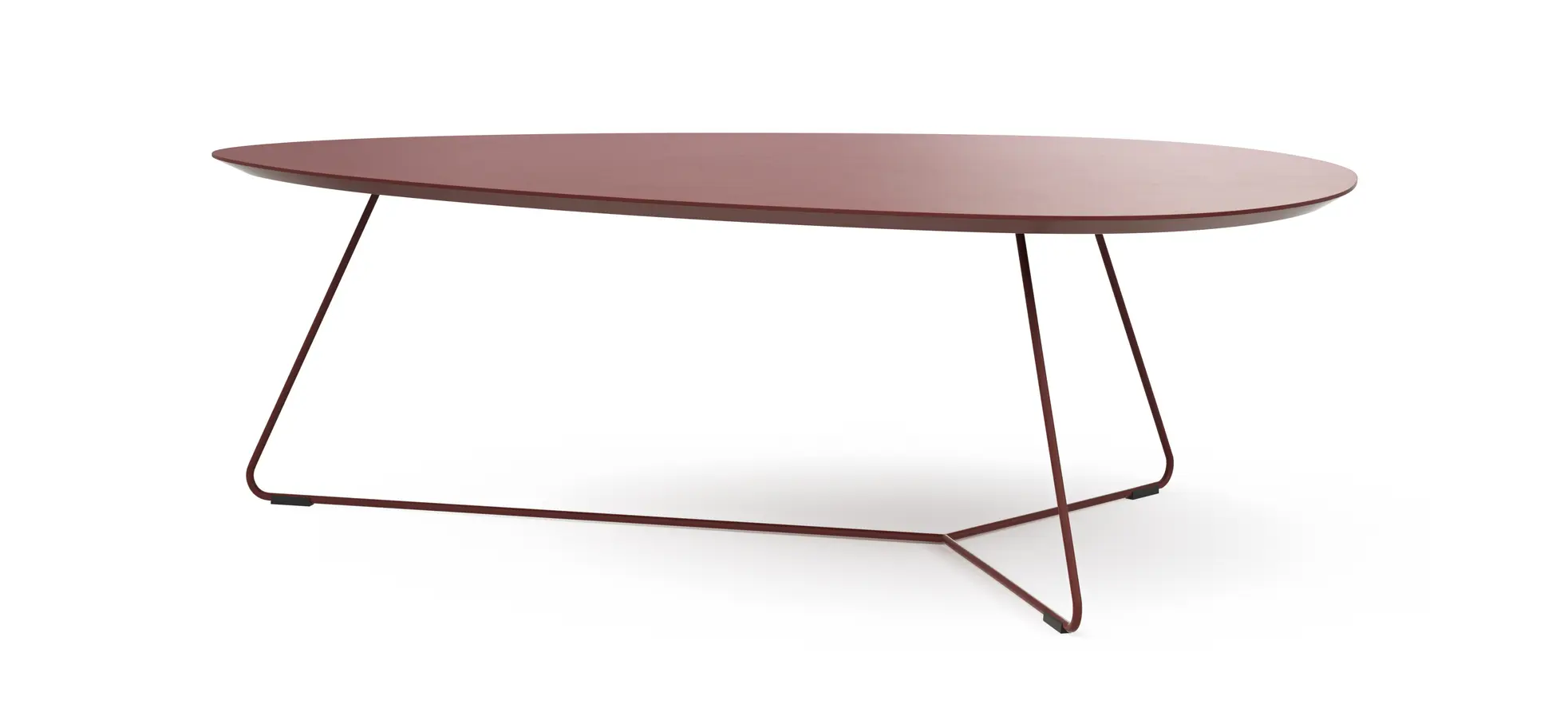 Couchtisch Fano - LBH ca. 121x75x38 cn, Fenix, Bordeaux