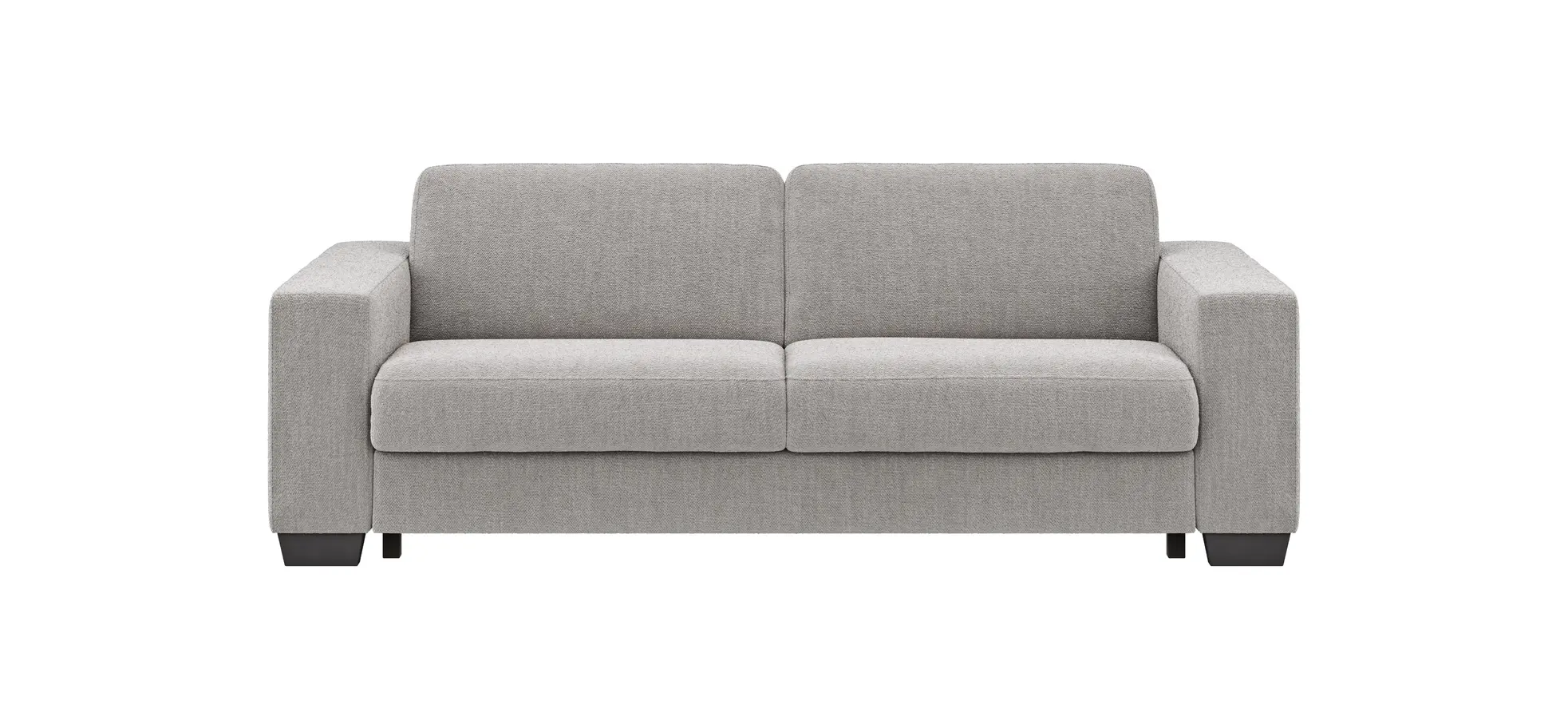 Sofa Nuoro - 3-Sitzer inkl. Schlaffunktion, Stoff, Grau