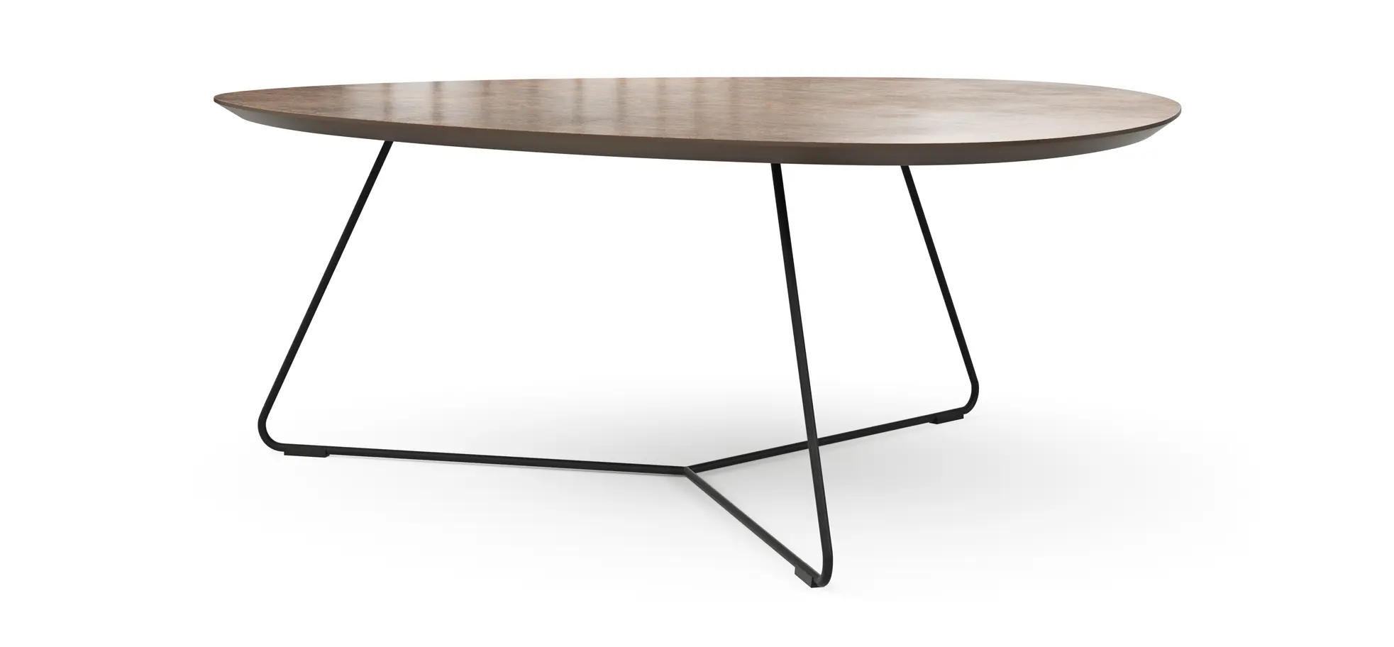 Couchtisch Fano - LBH ca. 96x86x38 cm, HPL Laminat, Bronze