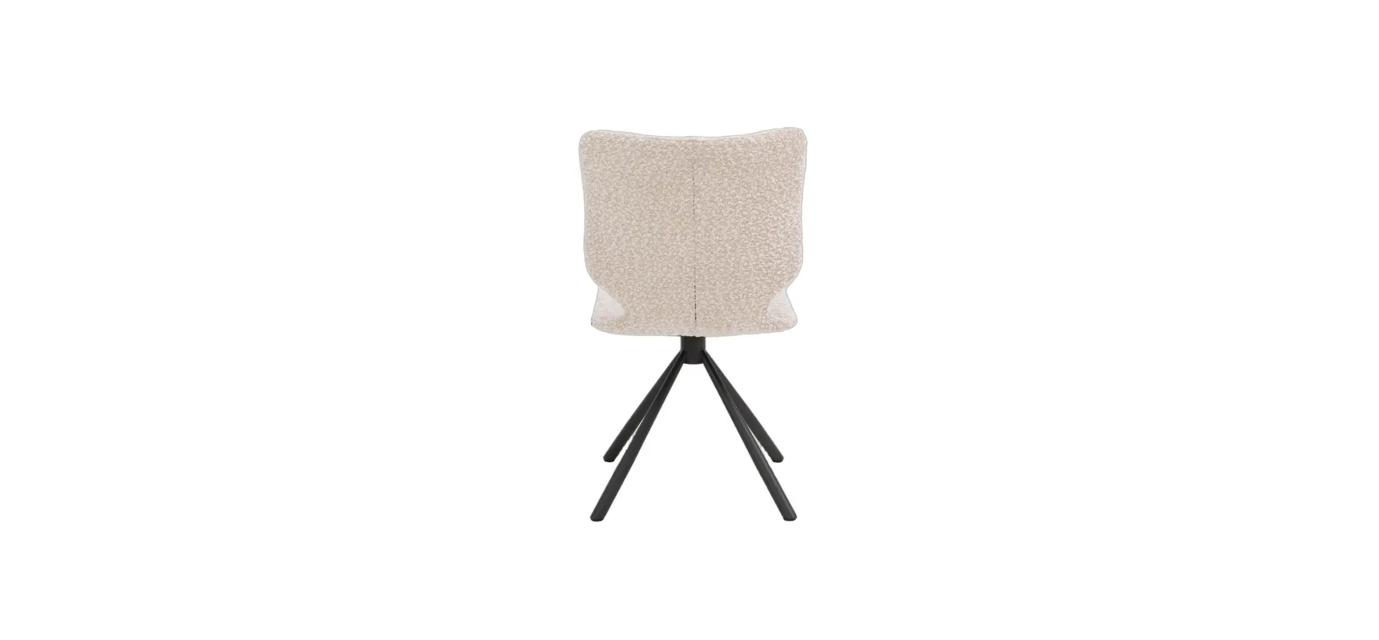 Stuhl Cupi - Stativ, Stoff, Ecru