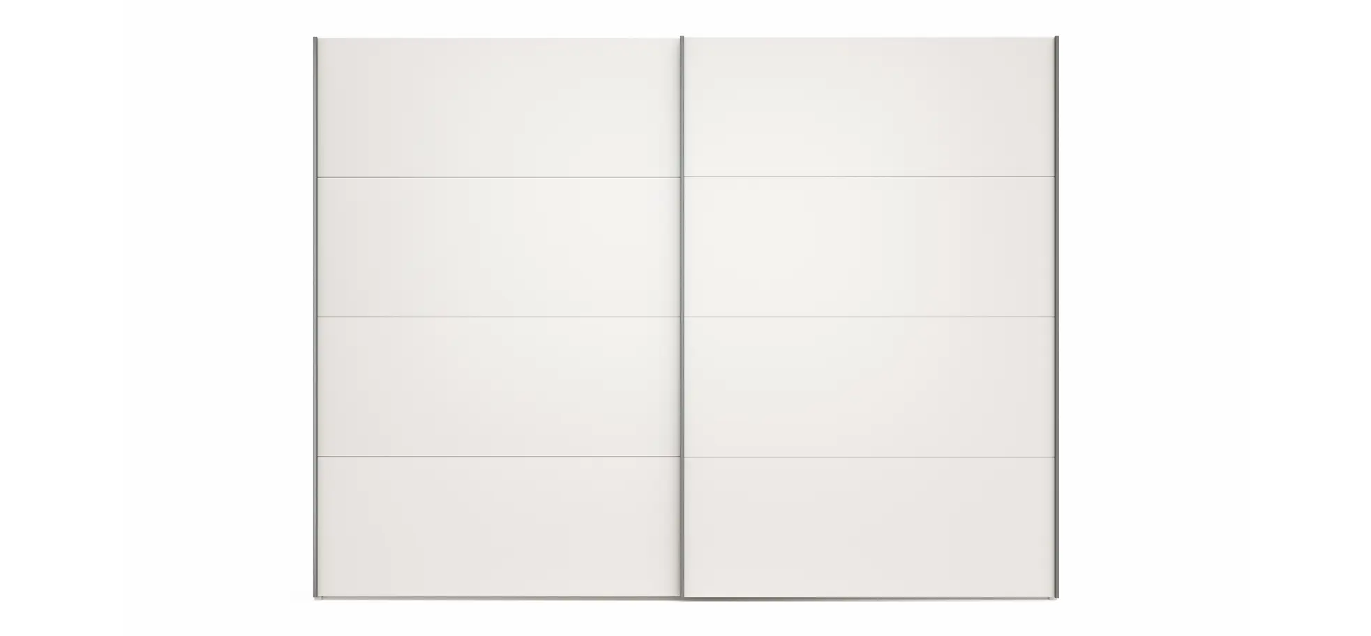 Schwebetürenschrank Viana - B ca. 301 cm, Lack, Weiß