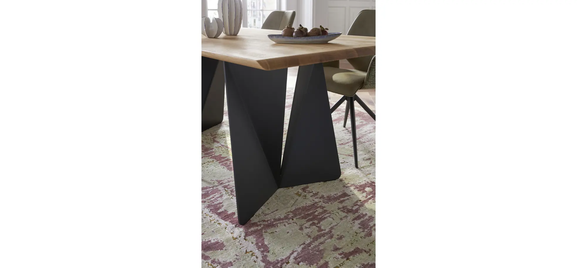 Esstisch Cinque Passi - LB ca. 240x95 cm, Asteiche massiv natur