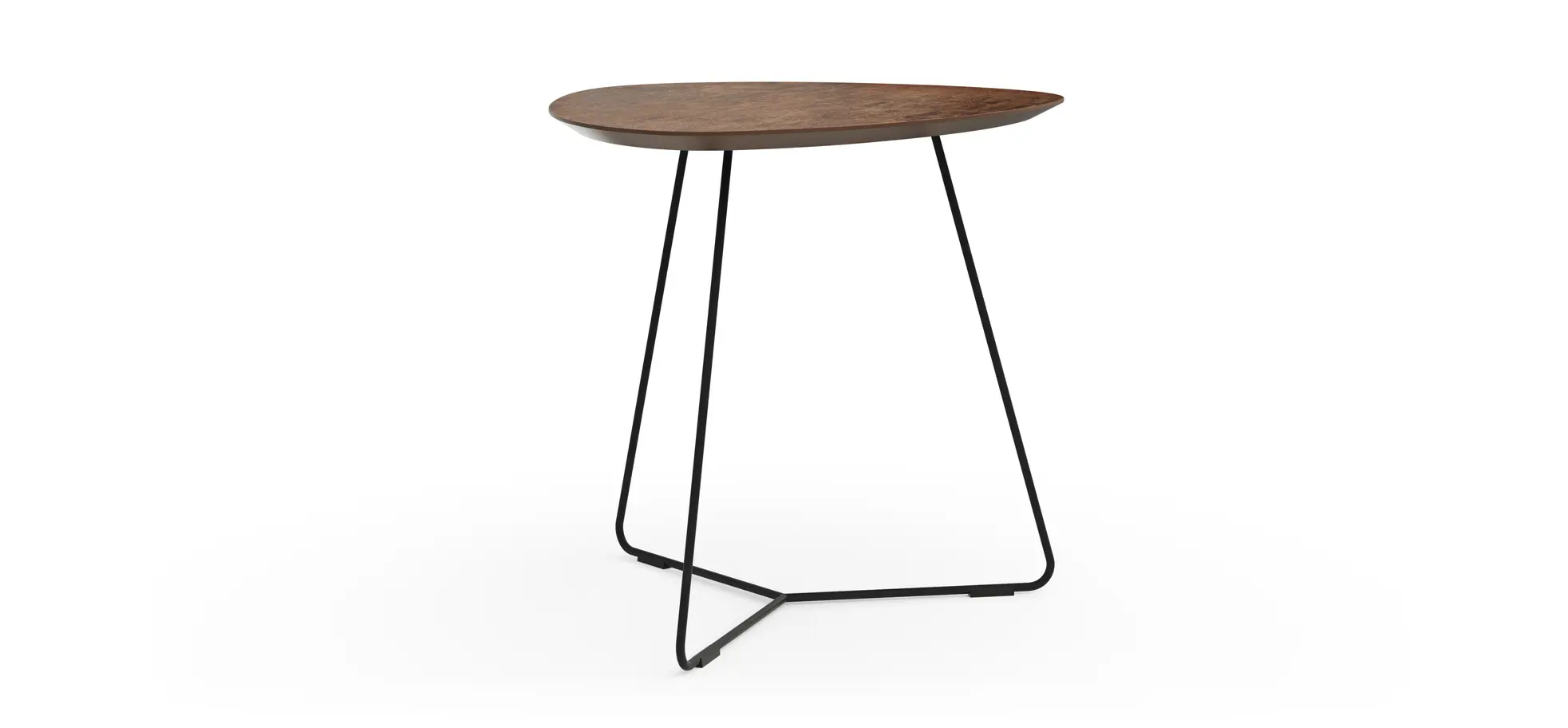 Ecktisch Fano - LBH ca. 59x50x50 cm, HPL Bronzefarben