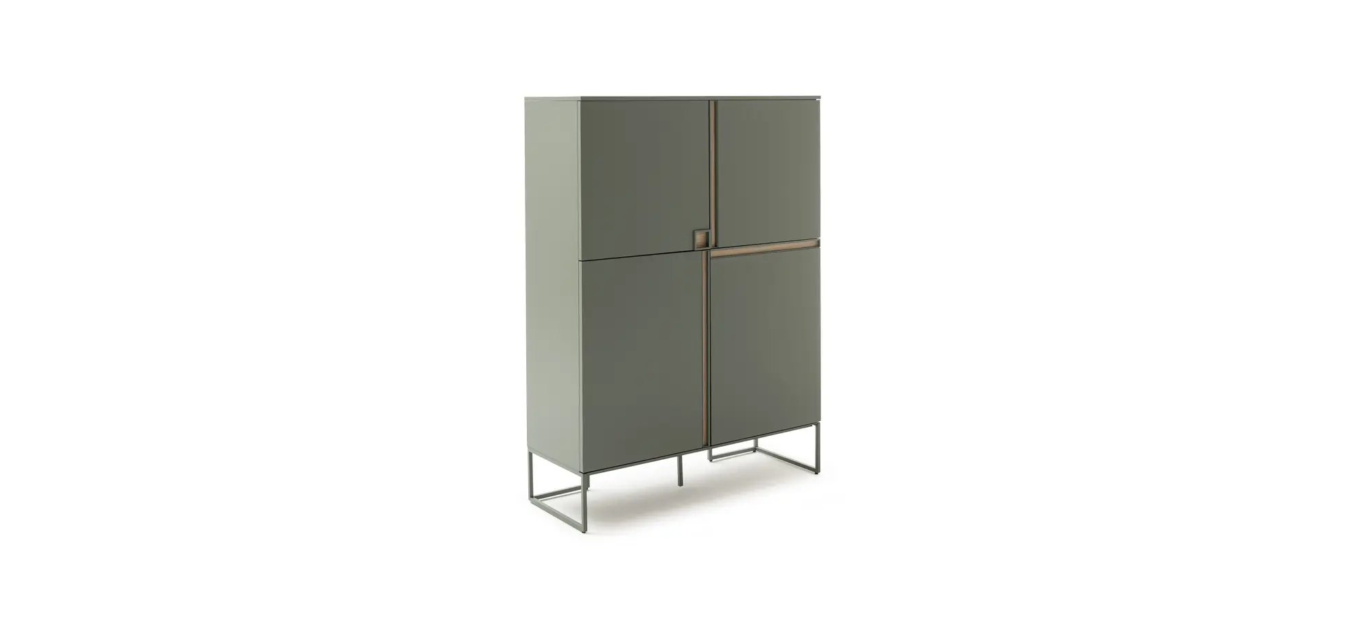 Highboard Venzone - BHT ca. 109x148x41 cm, Lack, Jade 143392