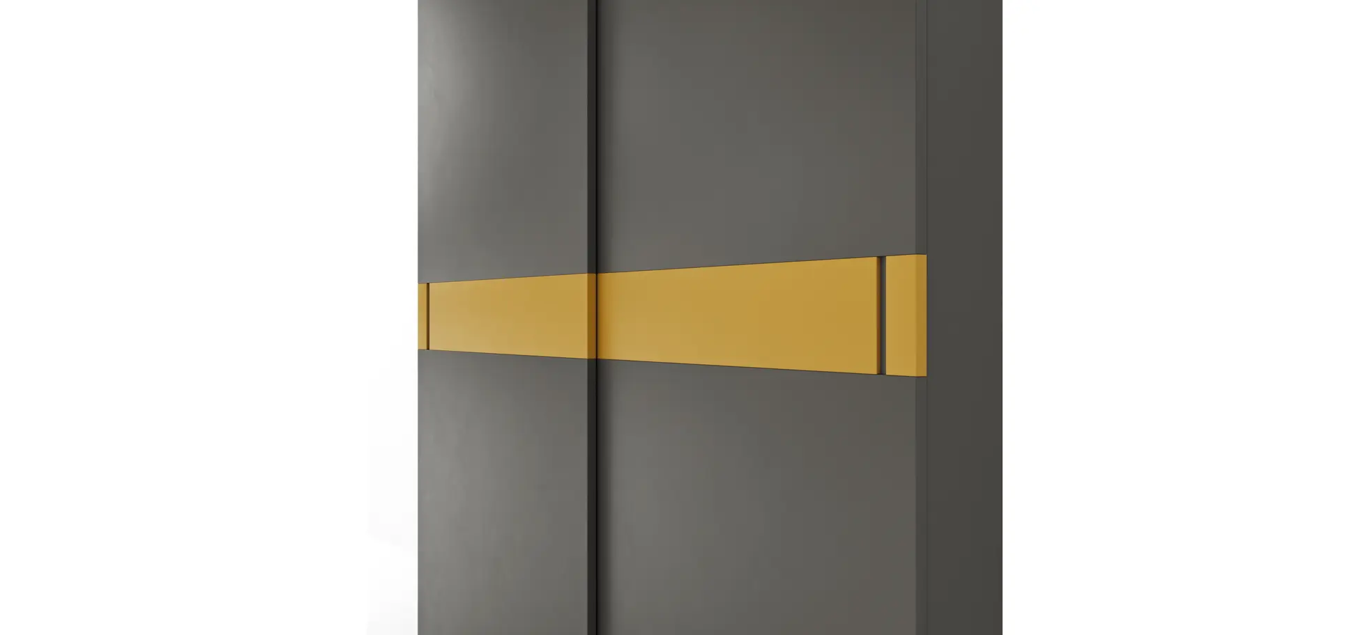 Schiebetürenschrank Loretto - B ca. 280 cm, Lack matt, Anthrazit