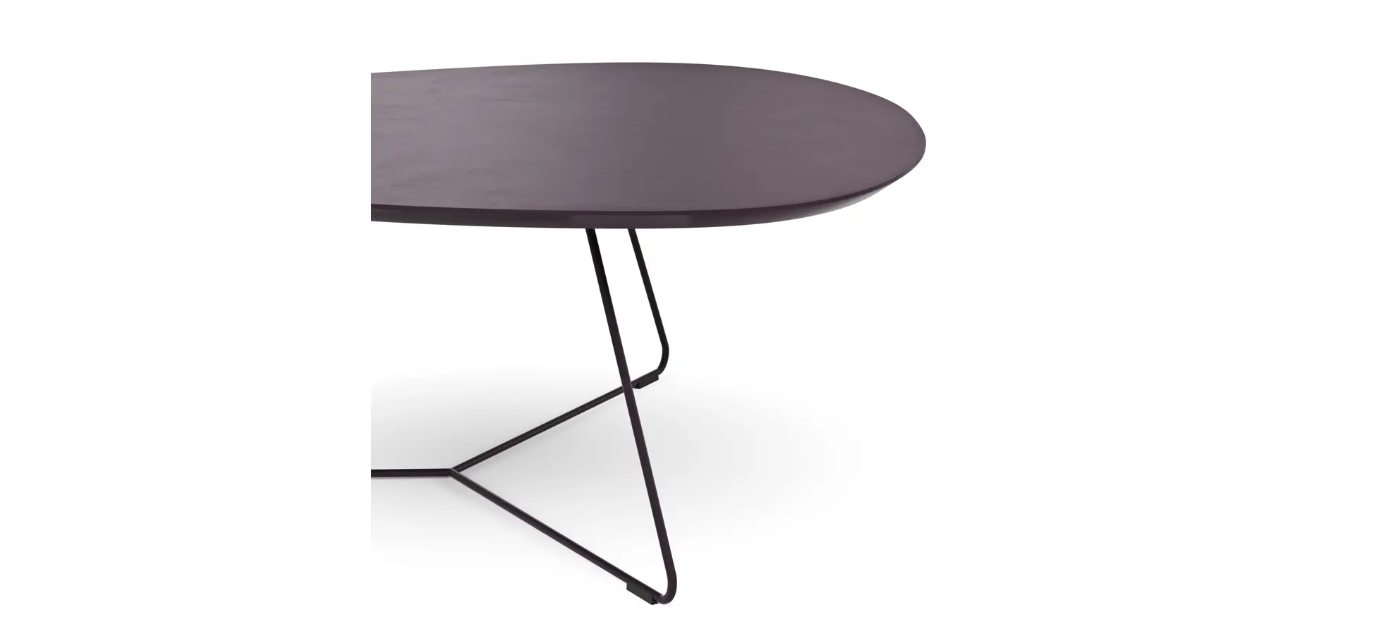Couchtisch Fano - LBH ca. 96x86x38 cm, Fenix, Aubergine