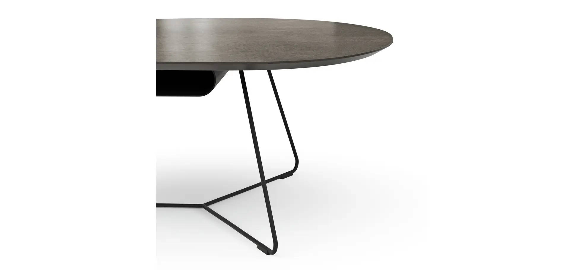 Couchtisch Fano - LBH ca. 121x75x38 cm, HPL Laminat, Graubraun