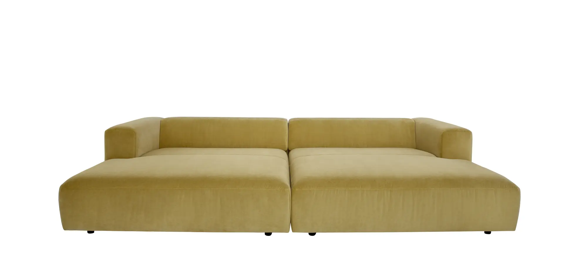 Megasofa Caruso - Velour, Senfgelb 3026141