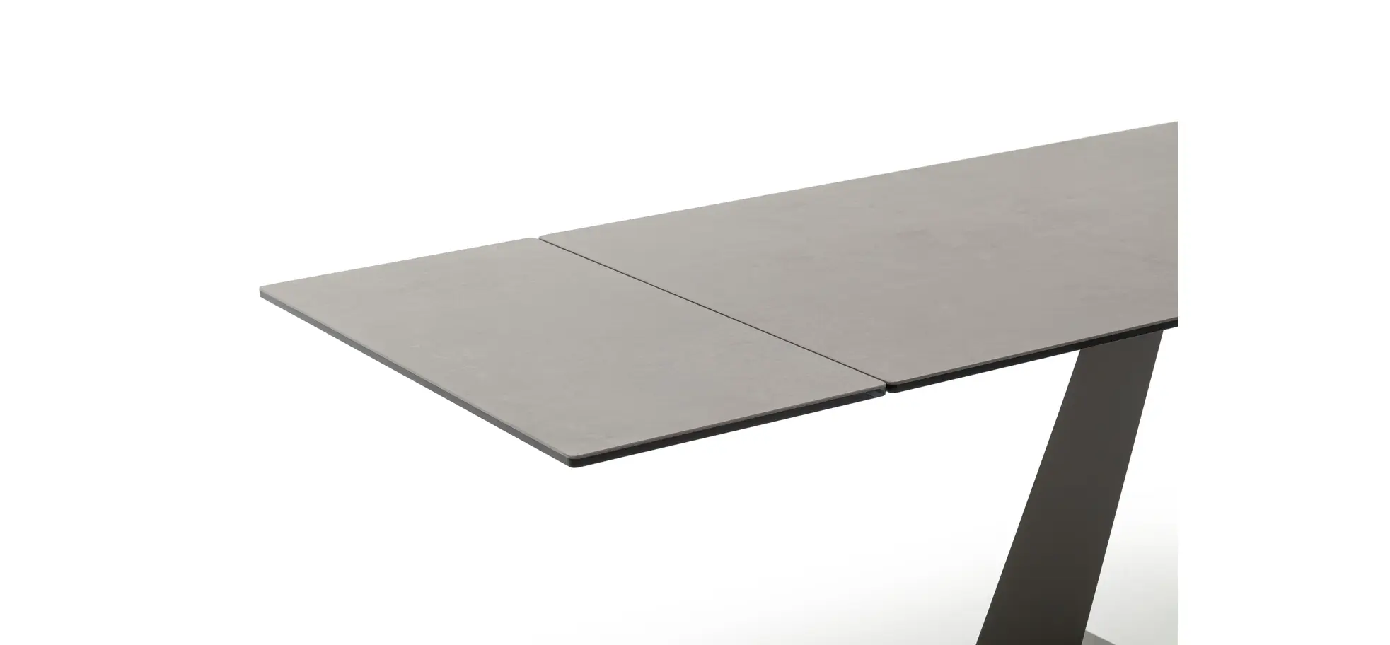 Esstisch Iseo - LB ca. 140x80 cm, ausziehbar, Keramik, Grau