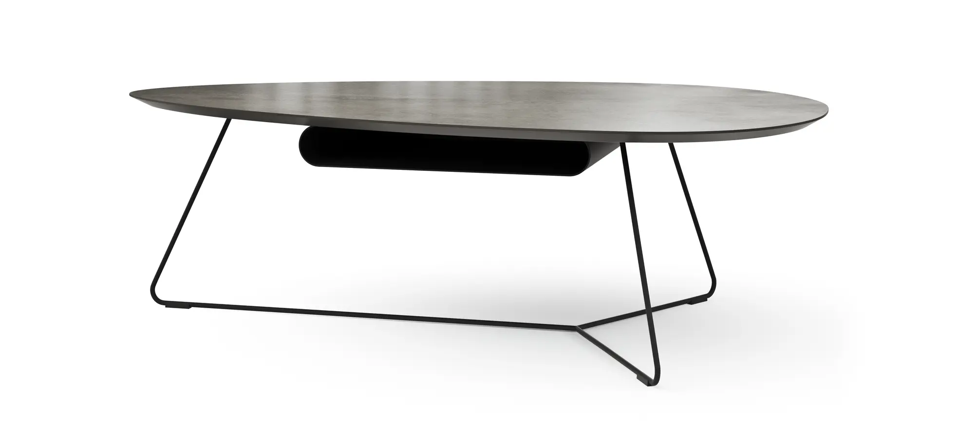 Couchtisch Fano - LBH ca. 121x75x38 cm, HPL Laminat, Graubraun