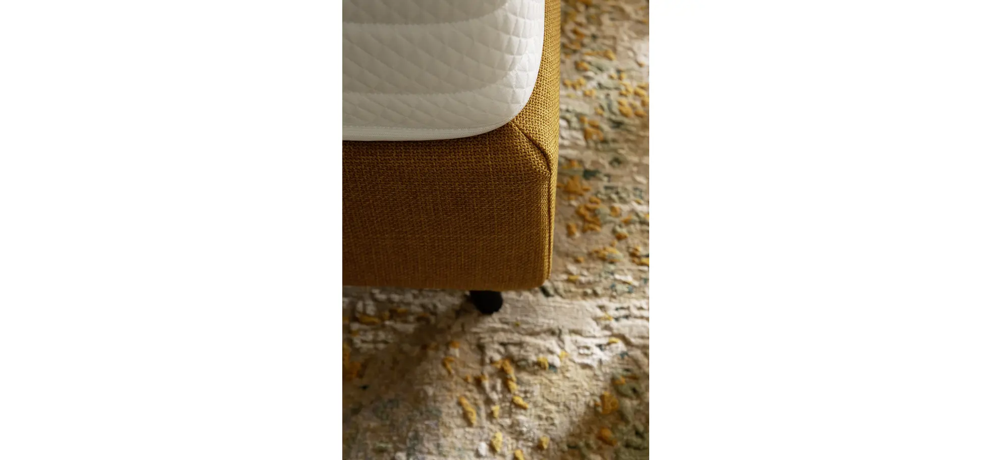 Boxspringbett Navelli 2 - Liegefläche ca. 180x200 cm, Stoff, Kurkuma