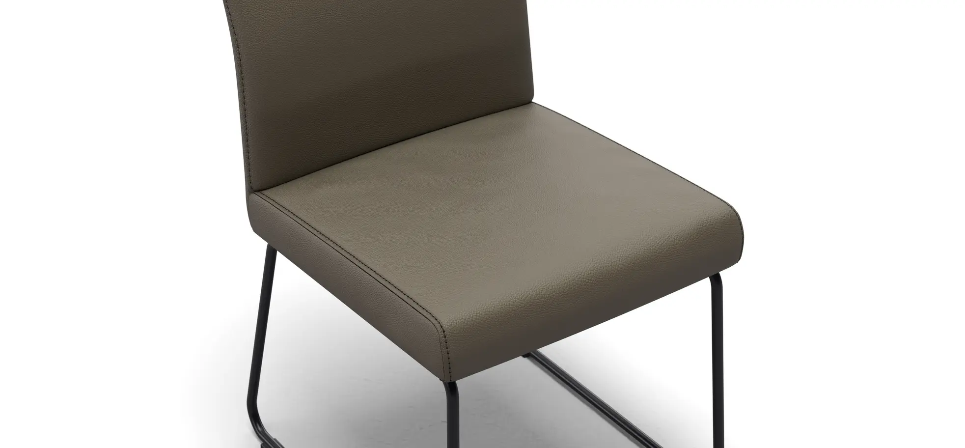 Polsterstuhl Carmelo - Leder, Olive