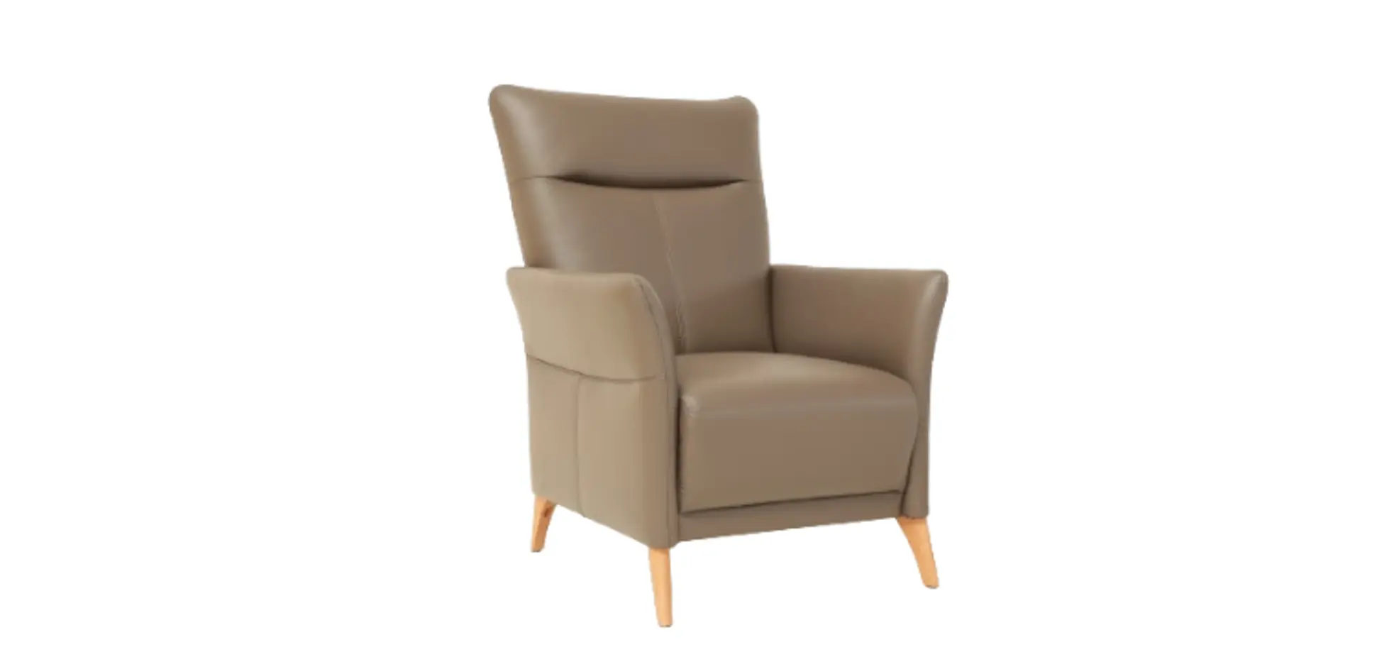 Sessel Rosario - Leder, Rauchbraun