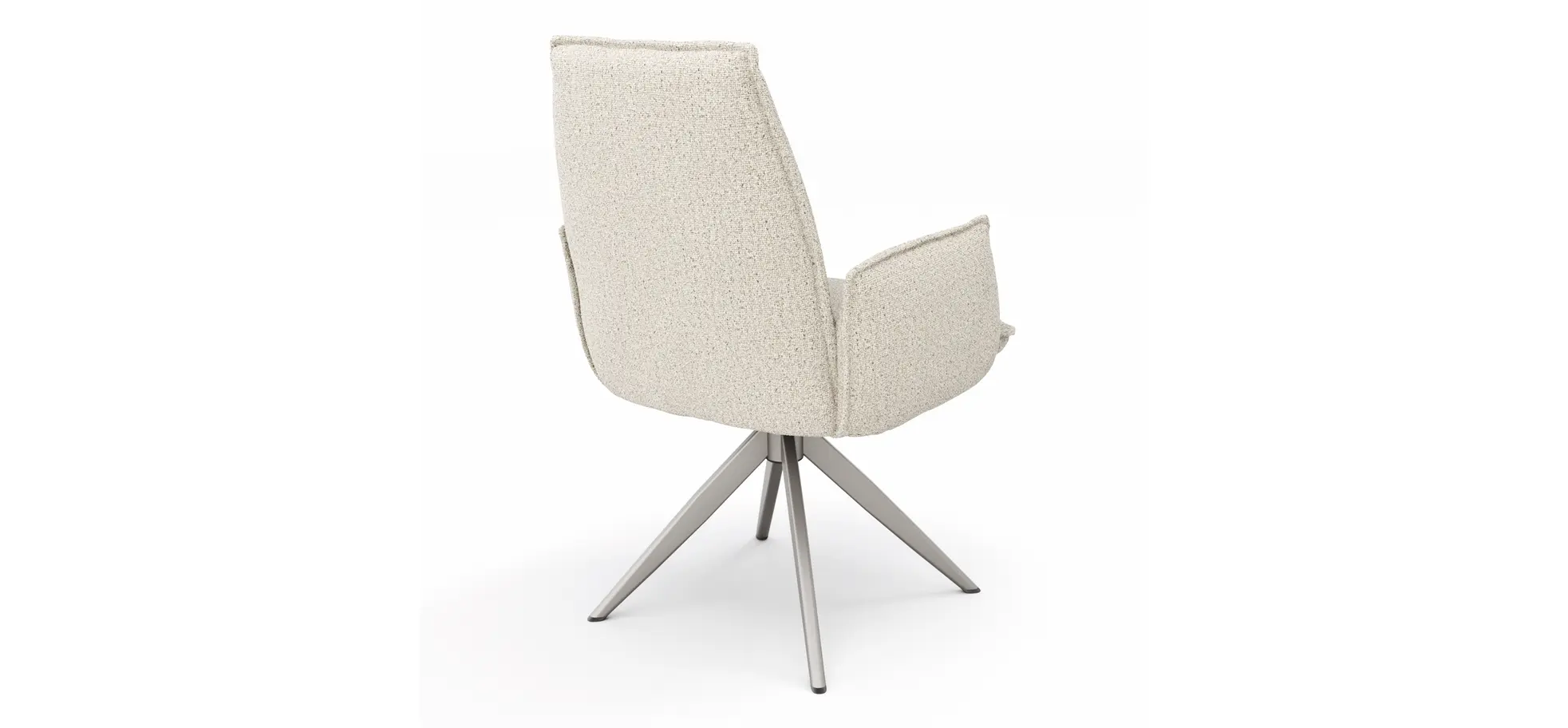 Armlehnstuhl Dinner - drehbar, Stoff, Champagner