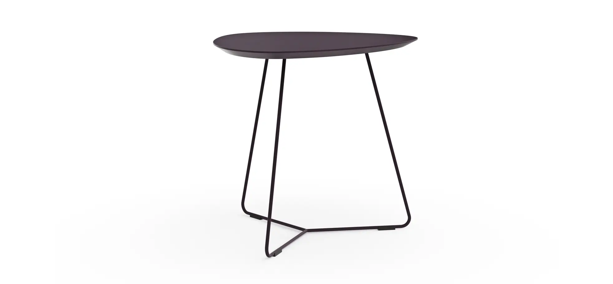 Ecktisch Fano - LBH ca. 59x50x50 cm, Fenix, Aubergine