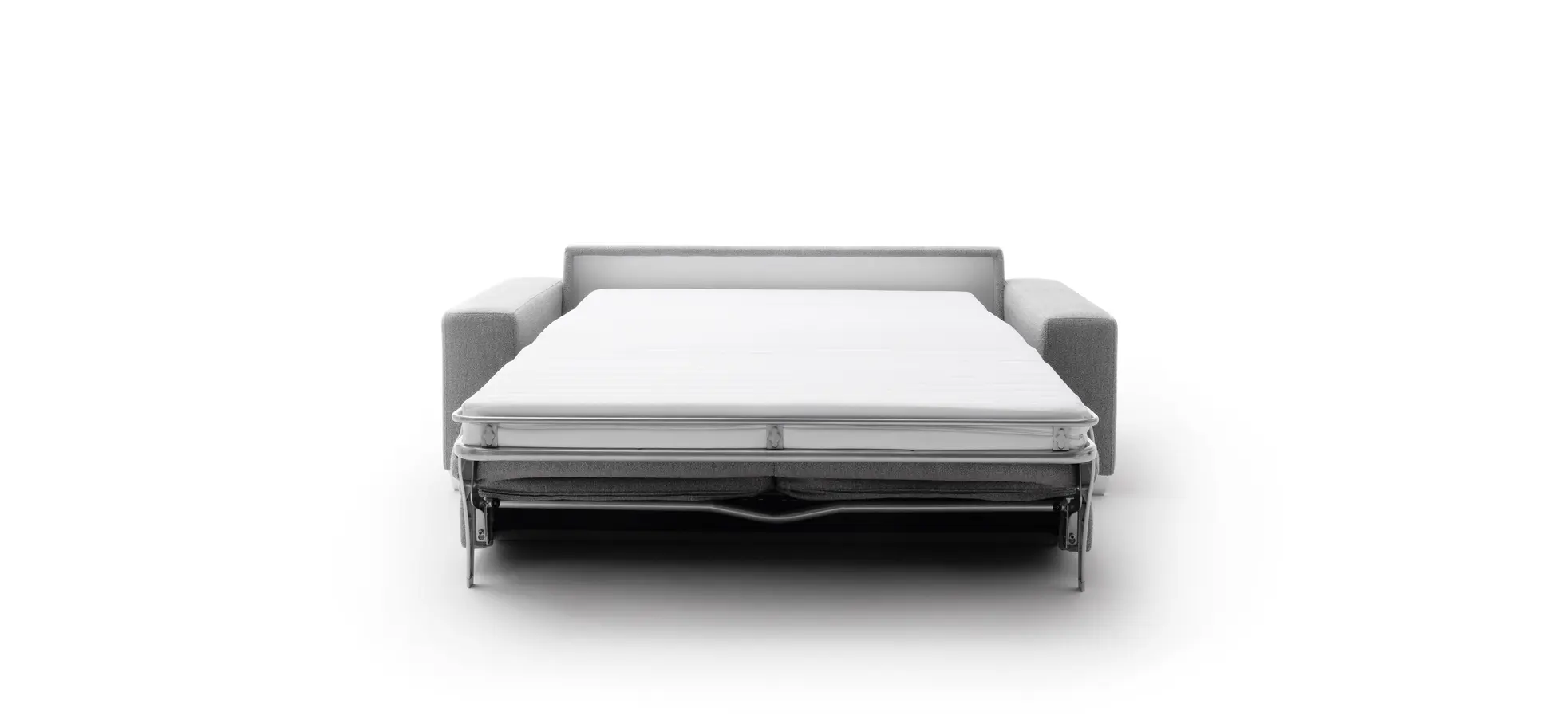 Sofa Nuoro - 2,5-Sitzer inkl. Schlaffunktion, Armlehne breit, Stoff, Grau