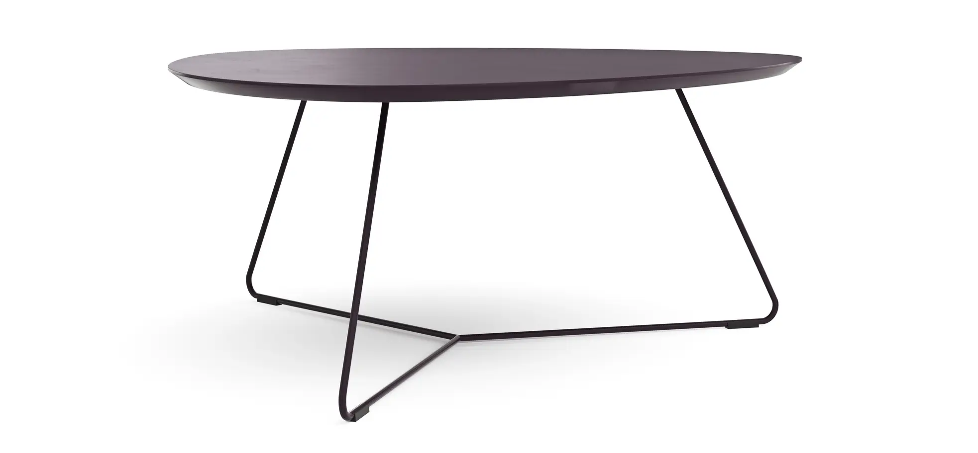 Couchtisch Fano - LBH ca. 96x86x38 cm, Fenix, Aubergine