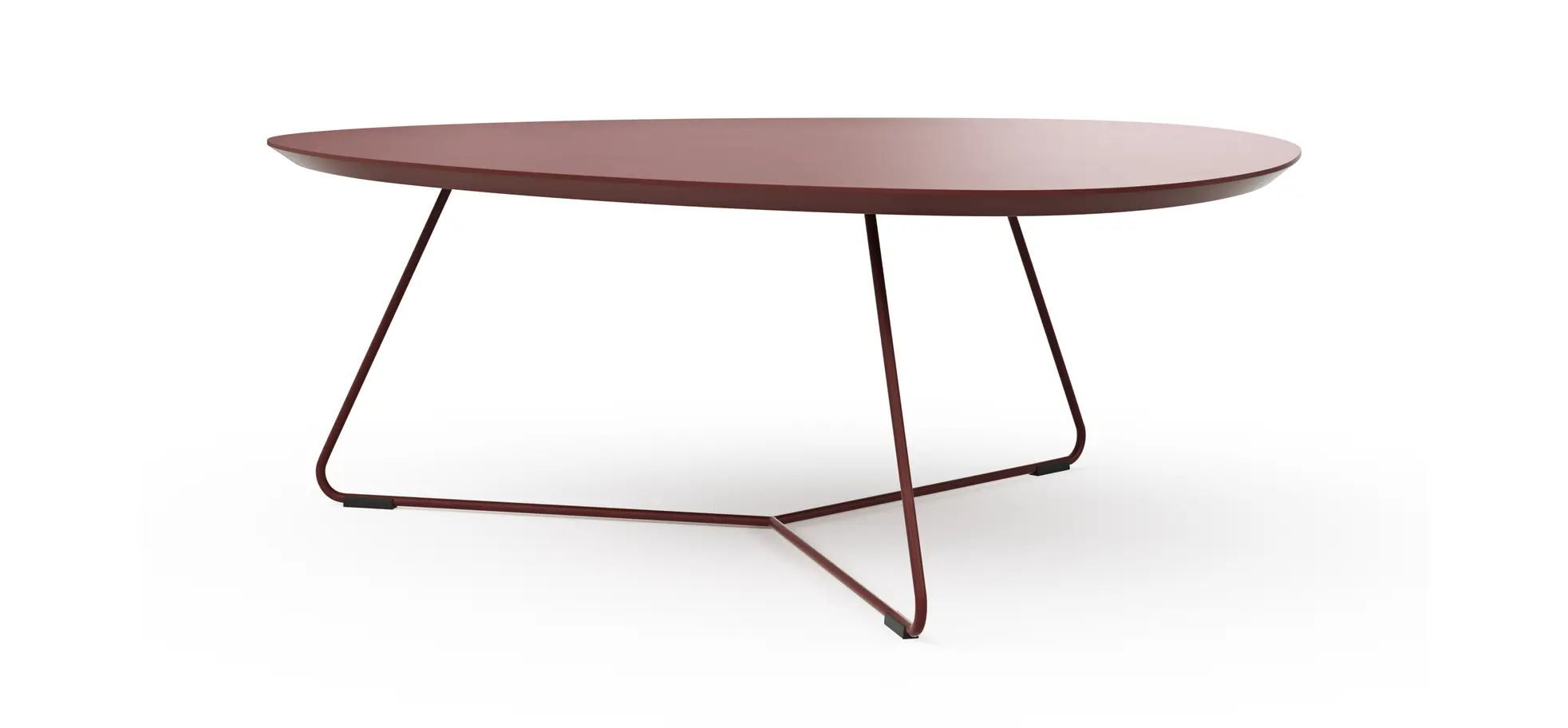 Couchtisch Fano - LBH ca. 87x78x33 cm, Fenix, Bordeaux