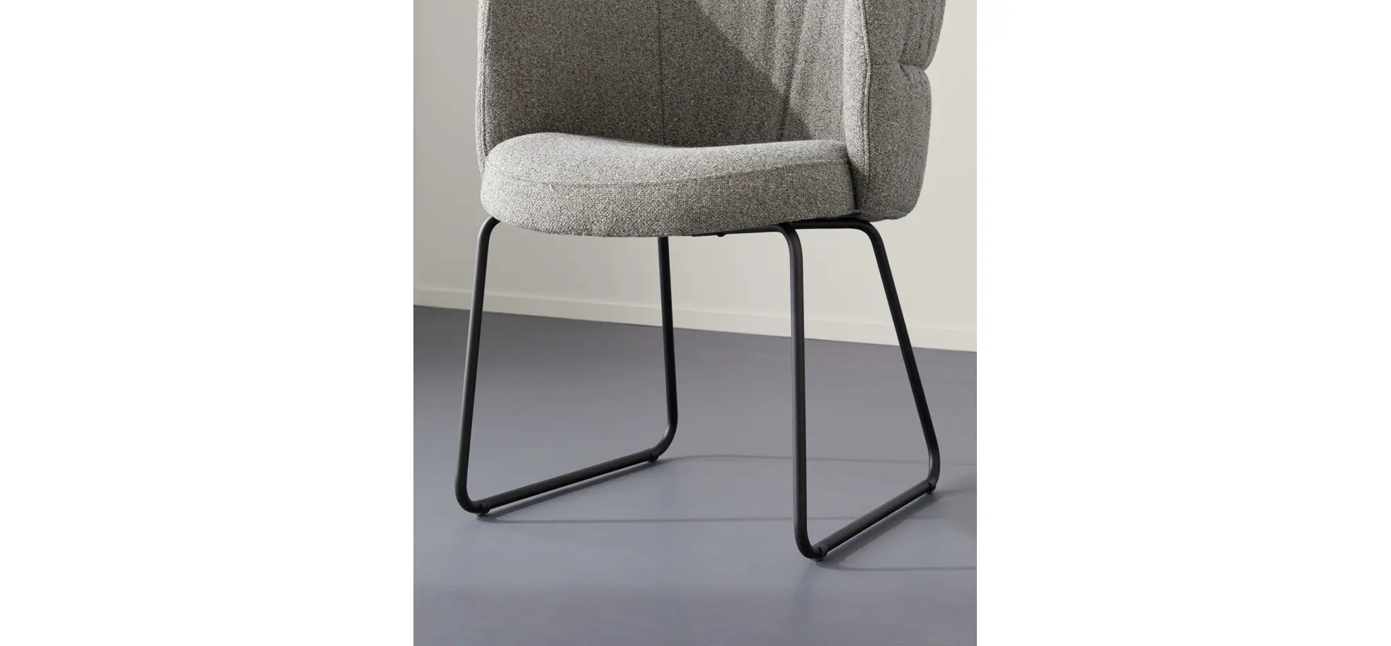 Armlehnstuhl Milana - Stoff, Grau