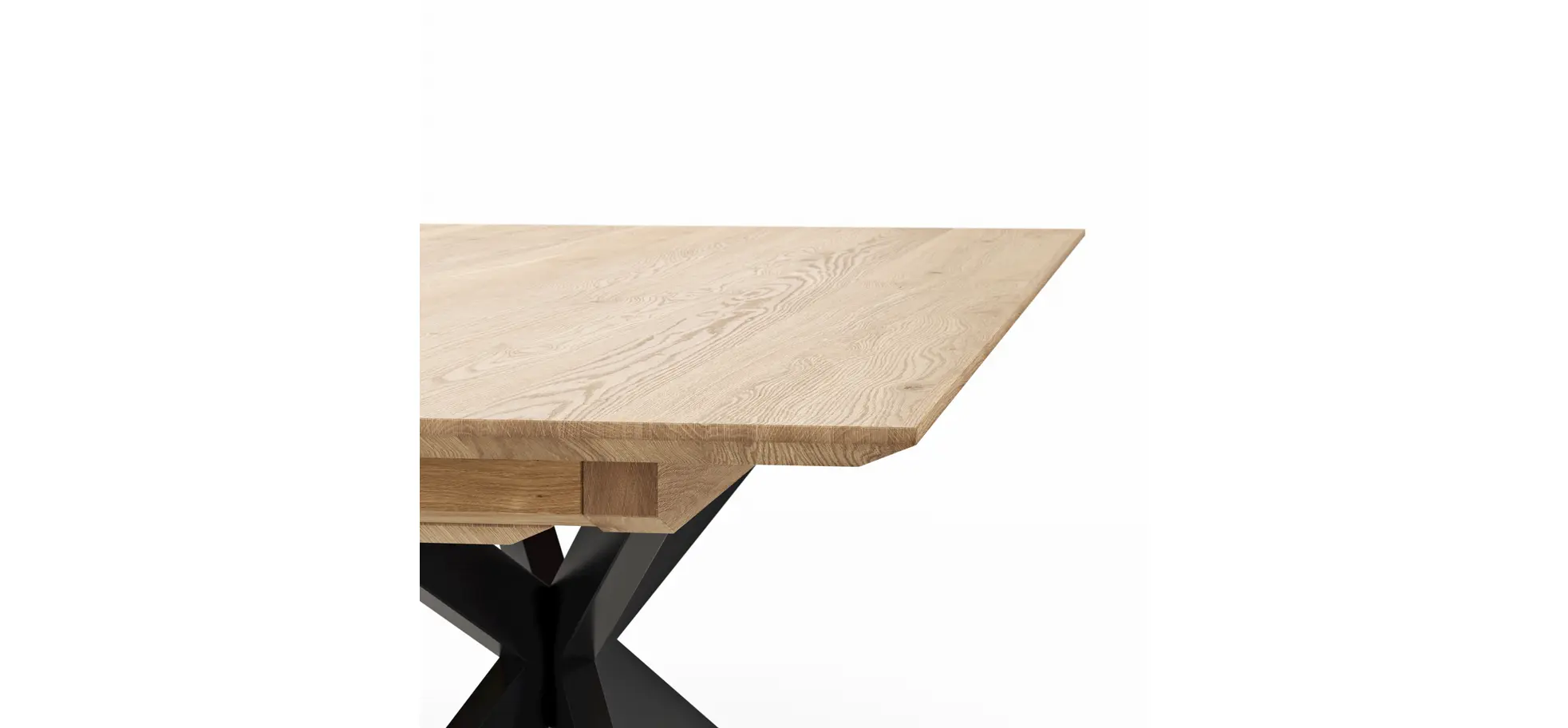 Esstisch Talara Lola - beidseitig ausziehbar, LB ca. 240x100cm, Wildeiche Bianco