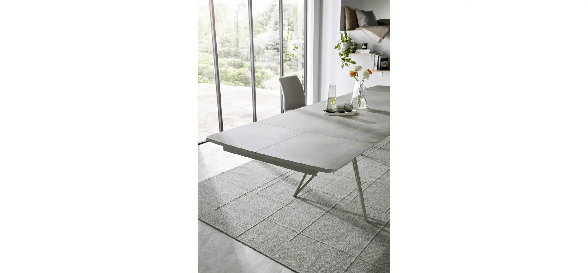 Esstisch Sedana - ausziehbar, LB ca. 200x100 cm, HPL, Grau