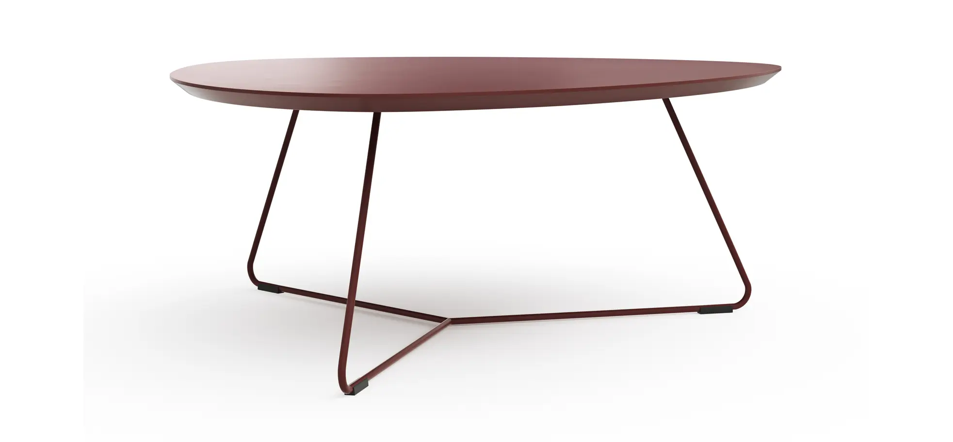 Couchtisch Fano - LBH ca. 87x78x33 cm, Fenix, Bordeaux
