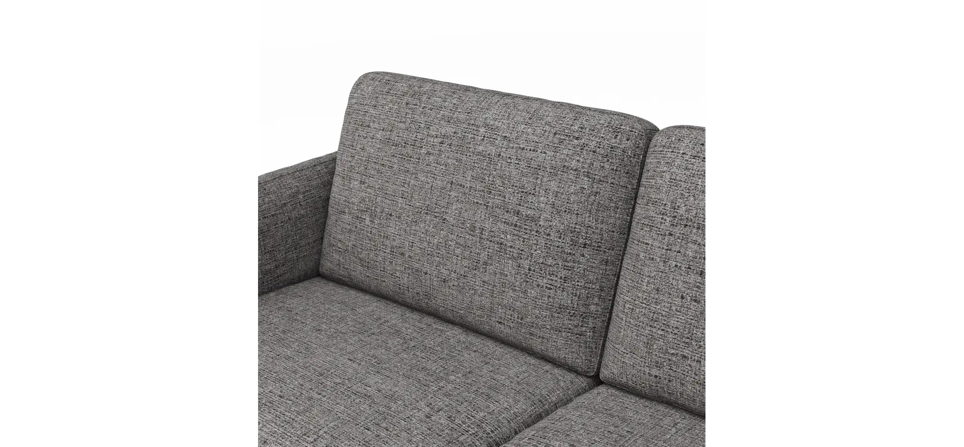 Ecksofa Enna - 3-Sitzer, Ecke rechts, Sitzvorzug (motorisch), Stoff, Graphit