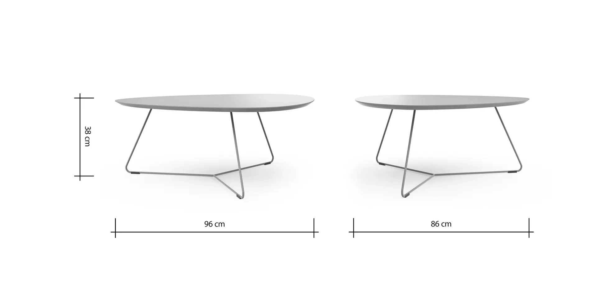 Couchtisch Fano - LBH ca. 96x86x38 cm, Fenix, Olivgrün
