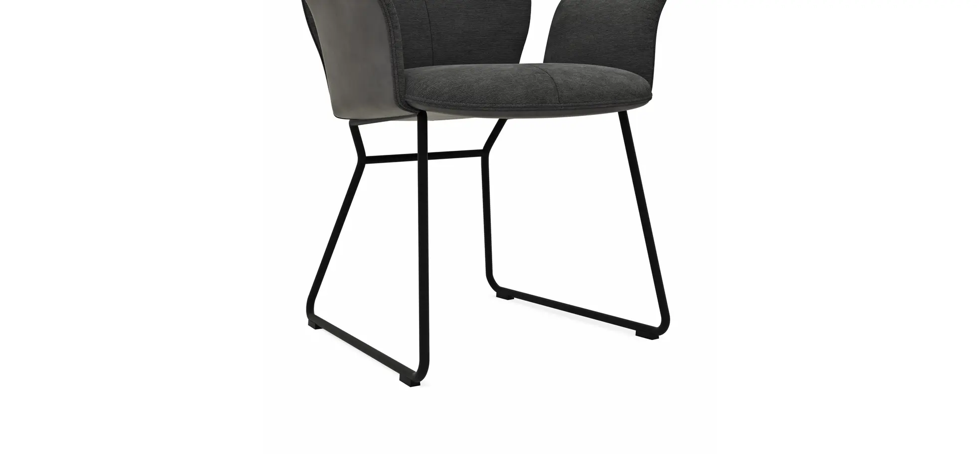 Armlehnstuhl Dinner - Stoff, Anthrazit